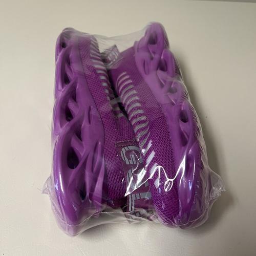 GSLMOLN Men's Slip-On Breathable Walking Shoes - Ultra Lightweight Comfortable Sneakers for Men - Size US8/EUR41 - Purple - Perfect for Walking, Travel & Casual Wear