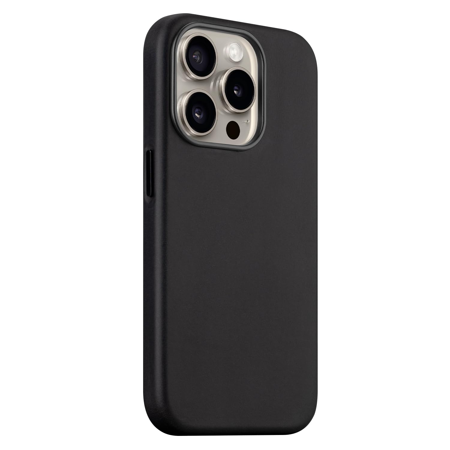 Premium Genuine Crazy Horse Leather Case for iPhone 15 Pro Max - MagSafe Compatible, Indiana Jones Style, Black - Perfect for Travel, Adventure & Everyday Protection