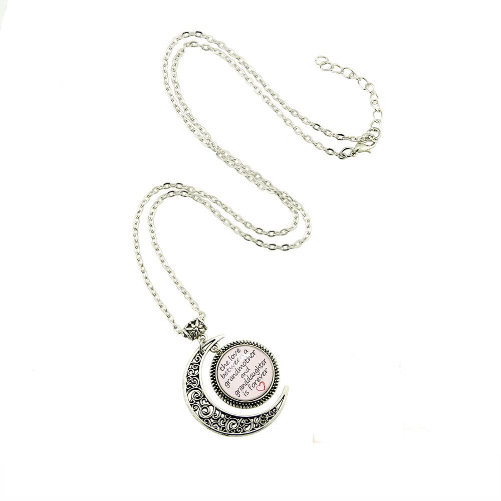 Charming Crescent Moon Necklace for Women - Grandmother & Granddaughter Matching Jewelry, Perfect Gift for Birthdays, Anniversaries & Family Celebrations