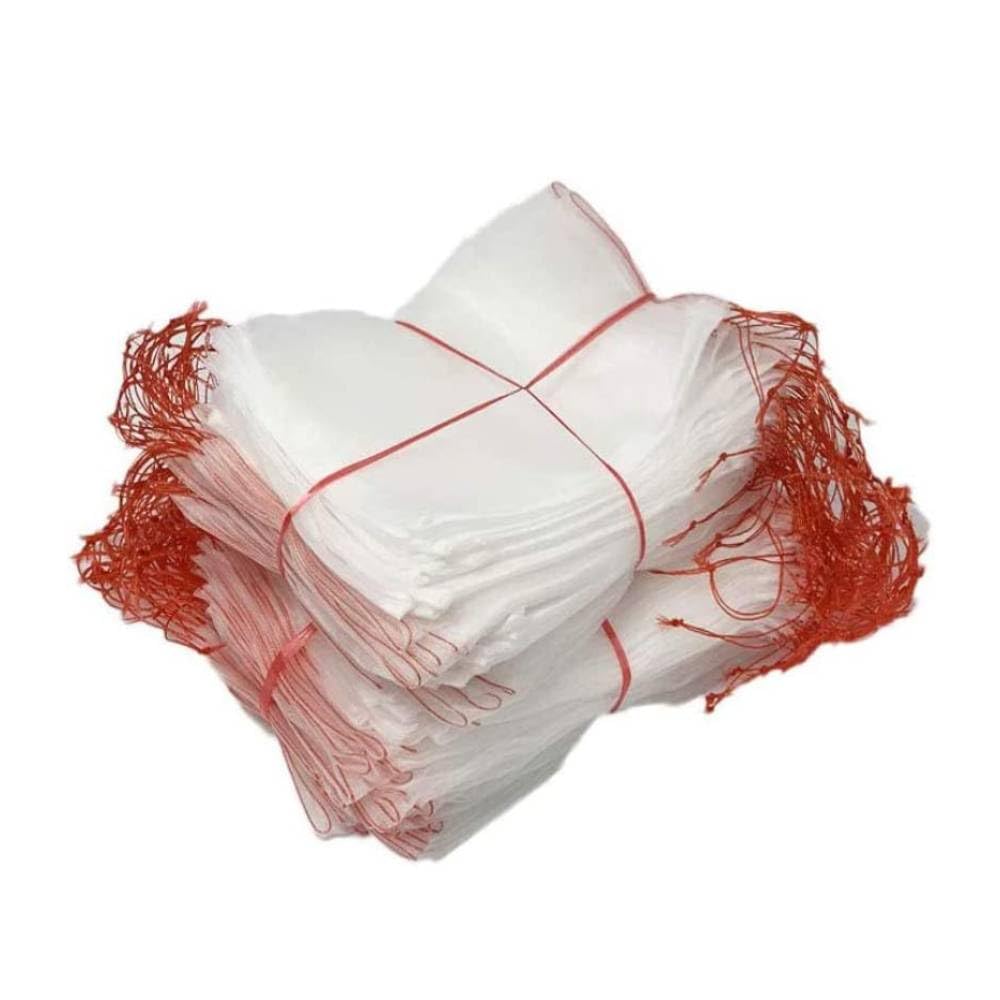 Maius 100 Pack 4x6 Inch Reusable Nylon Mesh Bags with Drawstring - Fruit Protection Bags for Plants, Seeds, Flowers & Vegetables | Garden Pest Control, Harvest Storage & Organizing Small Items