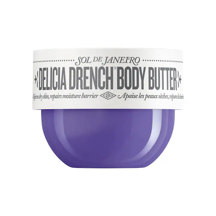 Delicia Drench™ Deep Hydrating Body Butter with Skin Barrier Repair | Sol de Janeiro | Ultra Moisturizing for Dry Skin, Perfect for Daily Use & After Sun Care