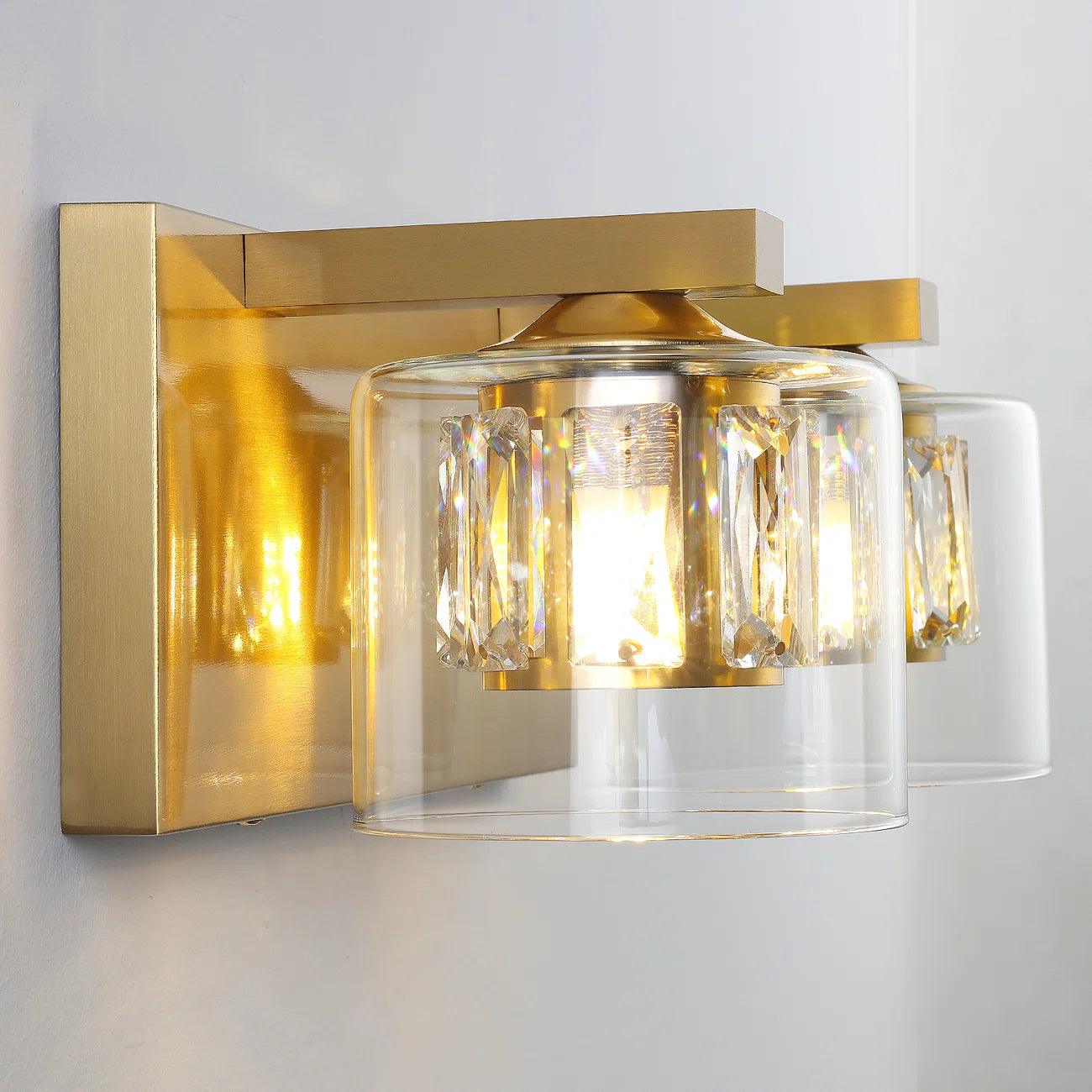 Kolt Chrome Modern 2-Light Bathroom Vanity Light Fixture - Perfect for Bathroom Makeovers & Spa-Like Ambience