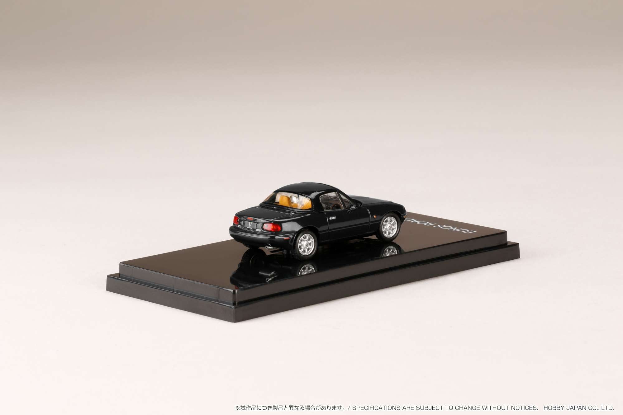 1:64 Scale Mazda Eunos Roadster NA6C V Special Diecast Model Car - Brilliant Black - Collectible Japanese Sports Car for Display & Racing Scenes