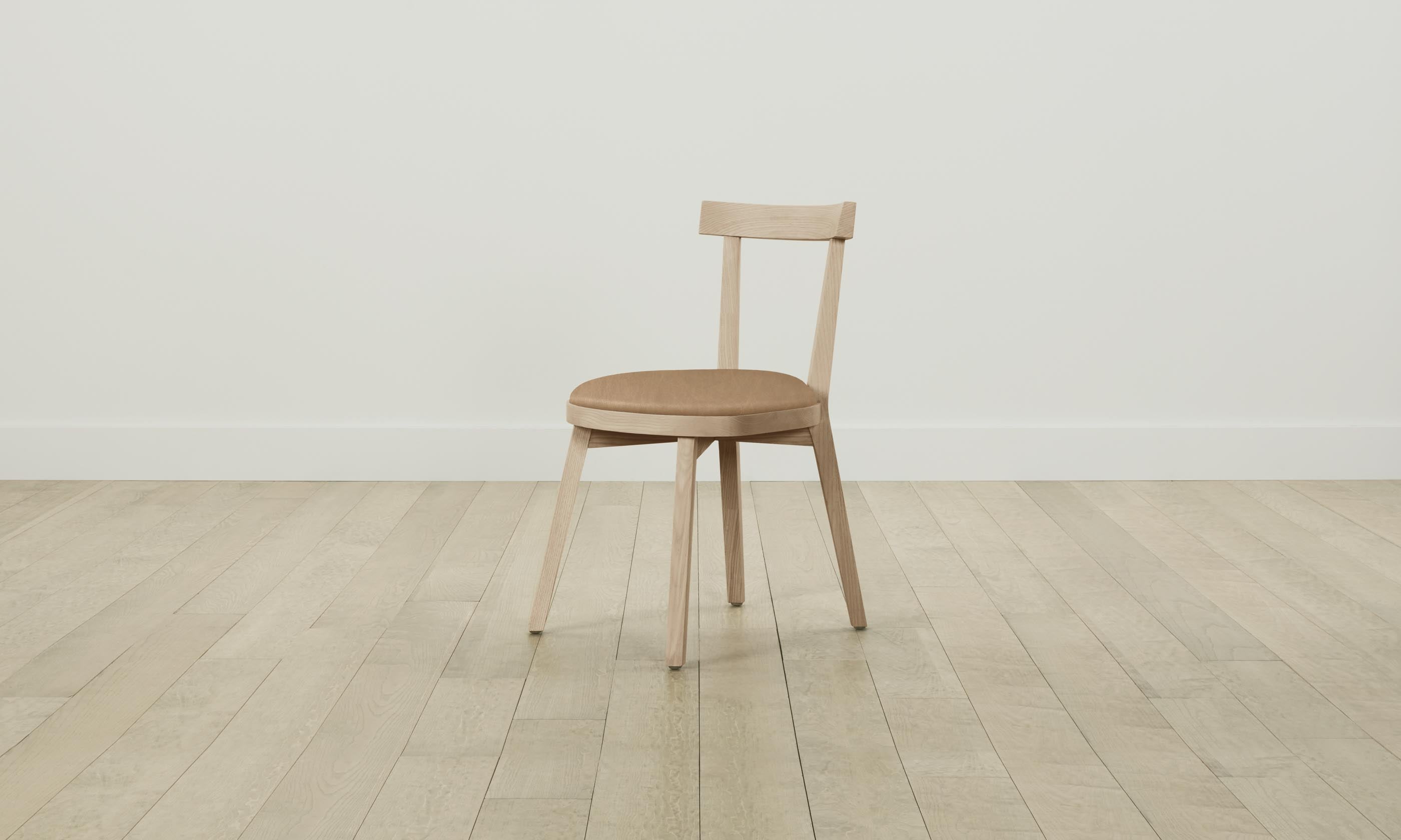 Premium Allen Dining Chair - Genuine Tuscan Leather in Camel Brown - Perfect for Modern Dining Rooms & Kitchen Tables
