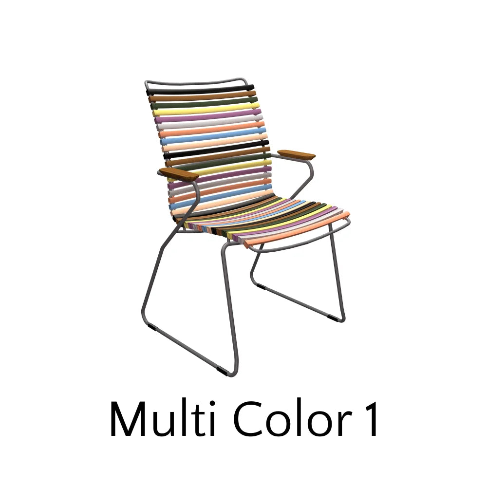 CLICK Outdoor Dining Chair with Tall Back - Patio, Garden, Poolside, and Restaurant Seating - Weather-Resistant and Comfortable for Outdoor Use