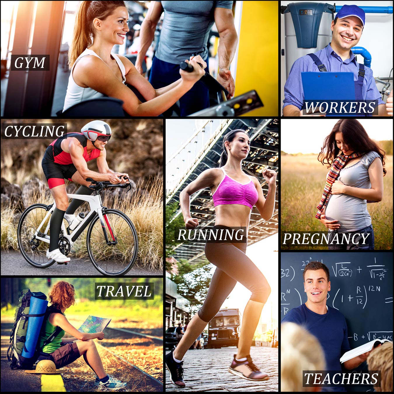 CHARMKING 15-20 mmHg Compression Socks for Women & Men - Best for Running, Cycling, Nursing & Daily Wear - Improve Blood Circulation & Reduce Leg Fatigue (Ideal for Athletes, Travelers & Professionals)
