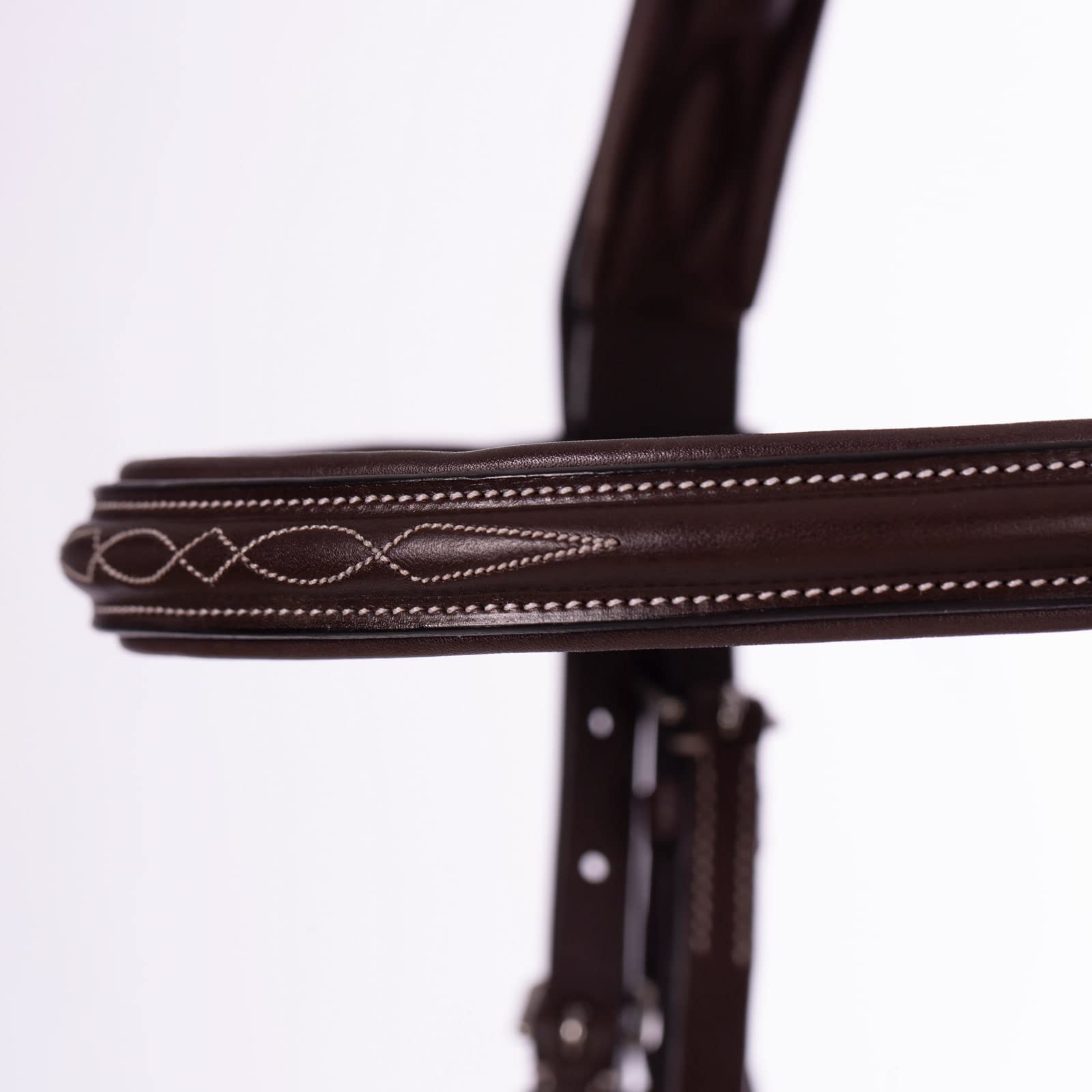 Equinavia Valkyrie Fancy Stitched Padded Cavesson Hunter Bridle with Reins - Premium Leather Horse Bridle for English Riding, Show Jumping & Dressage | Comfort Fit Equestrian Equipment for Training & Competitions