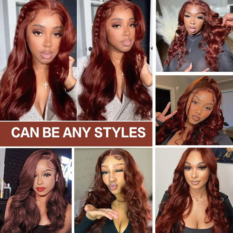 Eullair 28 Inch Body Wave Human Hair Wig with 13x4 Lace Frontal - Natural Wavy Colored Wig for Fall | Affordable & Cost-Effective Choice | Perfect for Daily Wear, Cosplay, and Special Occasions