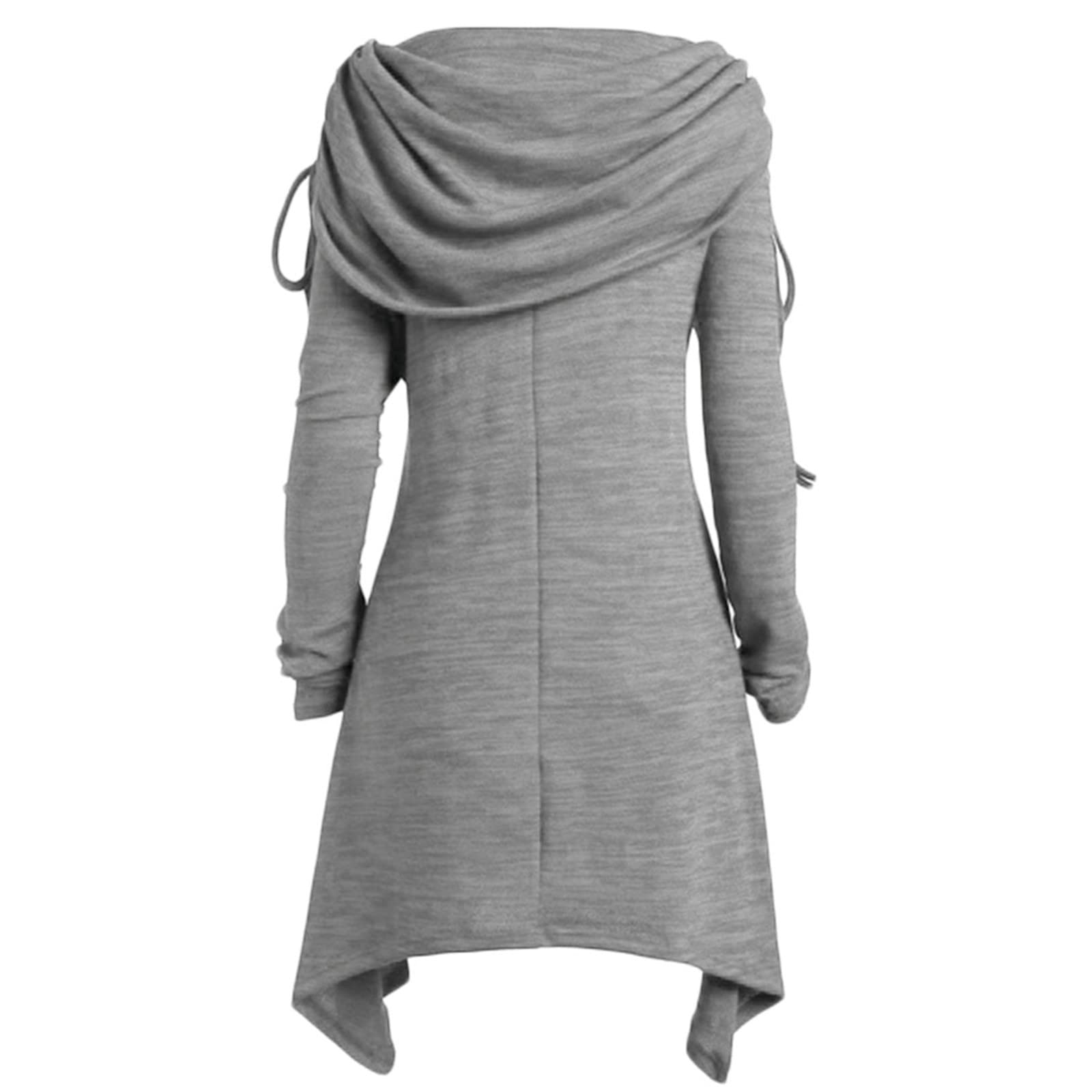 Women's Plus Size Black T-Shirt Pack - 3 Pack Cotton Long Sleeve Ruched T-Shirts with Scarf Collar for Casual Wear, Office & Layering