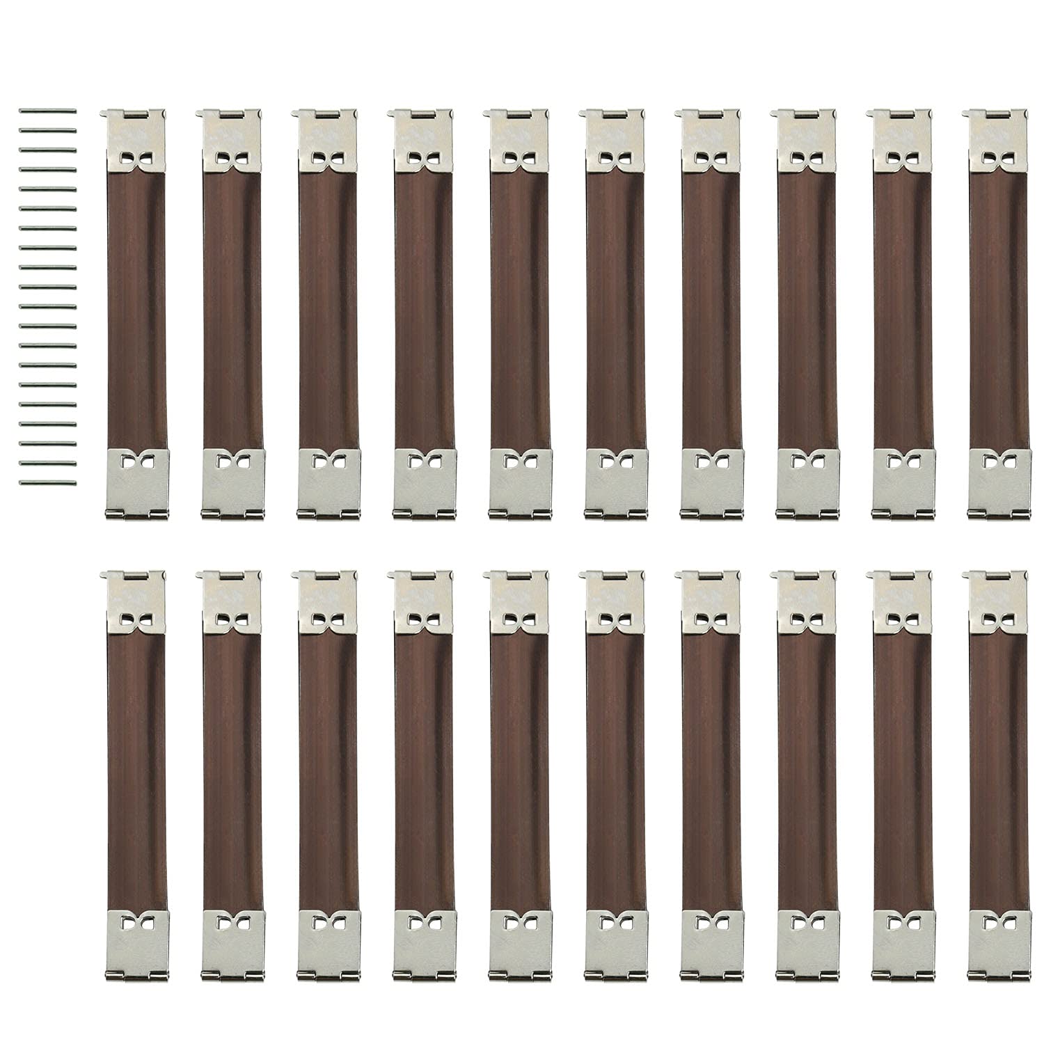 20PCS Mutai Metal Bag Hinges Clip - Internal Flex Frames Kiss Clasp for Handbag, Coin Purse, Wallet DIY Craft (10cm) - Perfect for Leatherworking, Sewing Projects & Handmade Accessories Repair