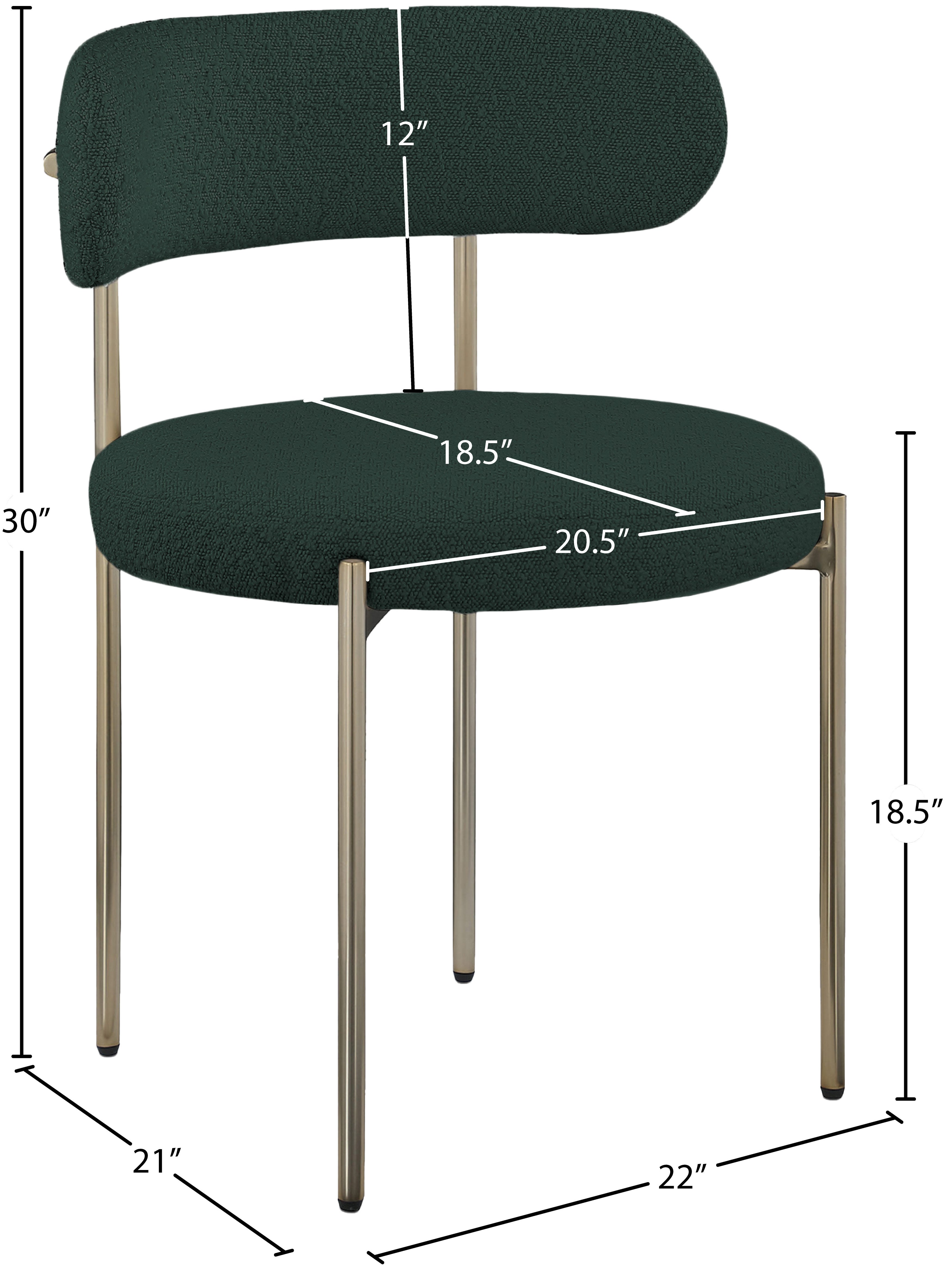 Luxury Boucle Fabric Dining Chair - Modern Upholstered Accent Chair for Kitchen, Dining Room & Office - Soft & Comfortable Mid Century Design - Perfect for Home Decor & Entertaining