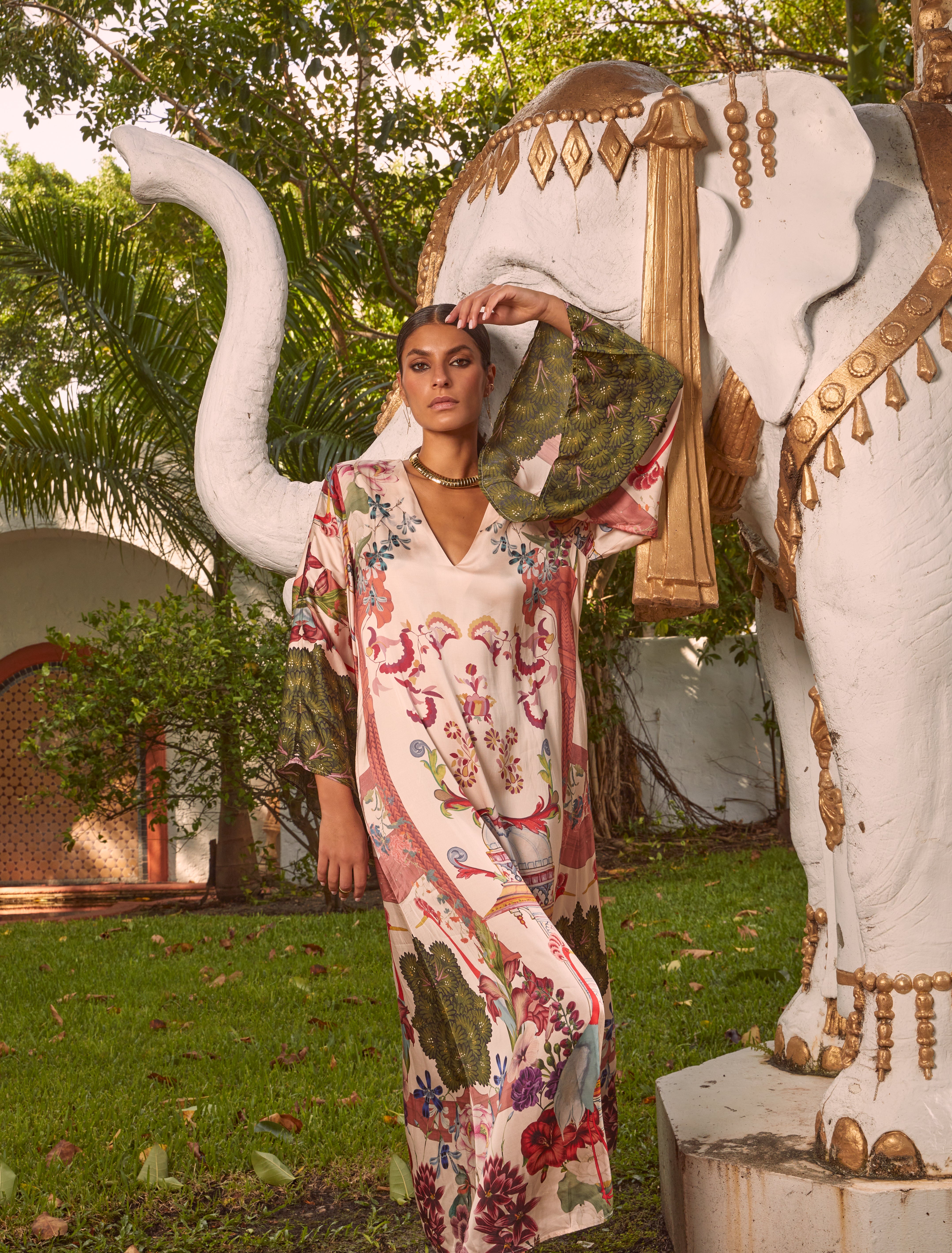 Lena Kaftan - Women's Boho Beach Cover Up Dress - Final Sale - Perfect for Summer Vacations, Pool Parties & Resort Wear