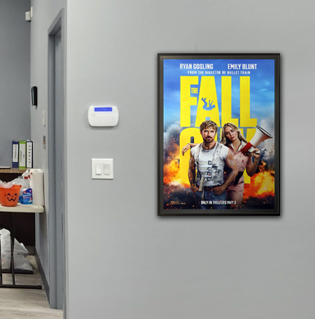 22x34 Metal Movie Poster Frame - Wall Mounted Display Swing Frame for Home Theater, Cinema Room, and Office Decor