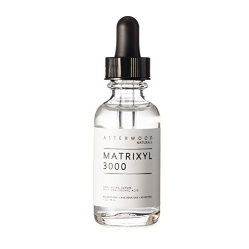 **Asterwood Naturals Matrixyl 3000 30% Serum with 20% Organic Hyaluronic Acid – Anti-Aging, Anti-Wrinkle, Collagen Booster – 1 oz Clear Glass Bottle – Reduce Fine Lines & Wrinkles for Youthful Skin – Perfect for Night Routine & Daily Skincare**