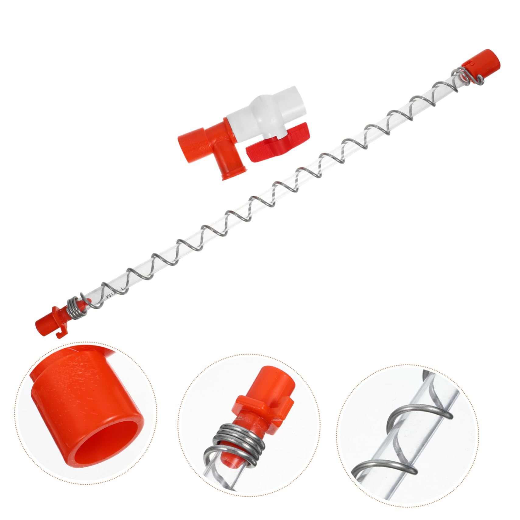KITANDOVE End Valve & Pressure Regulator with Water Level Display - Essential for Coop Farm Water Supply Systems in Poultry Farming