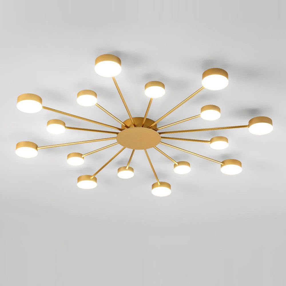 16-LED Head Dandelion Chandelier - Modern Ceiling Light Fixture for Dining Room, Restaurant, Living Room & Bedroom - Romantic Ambiance Lighting for Weddings & Home Decor
