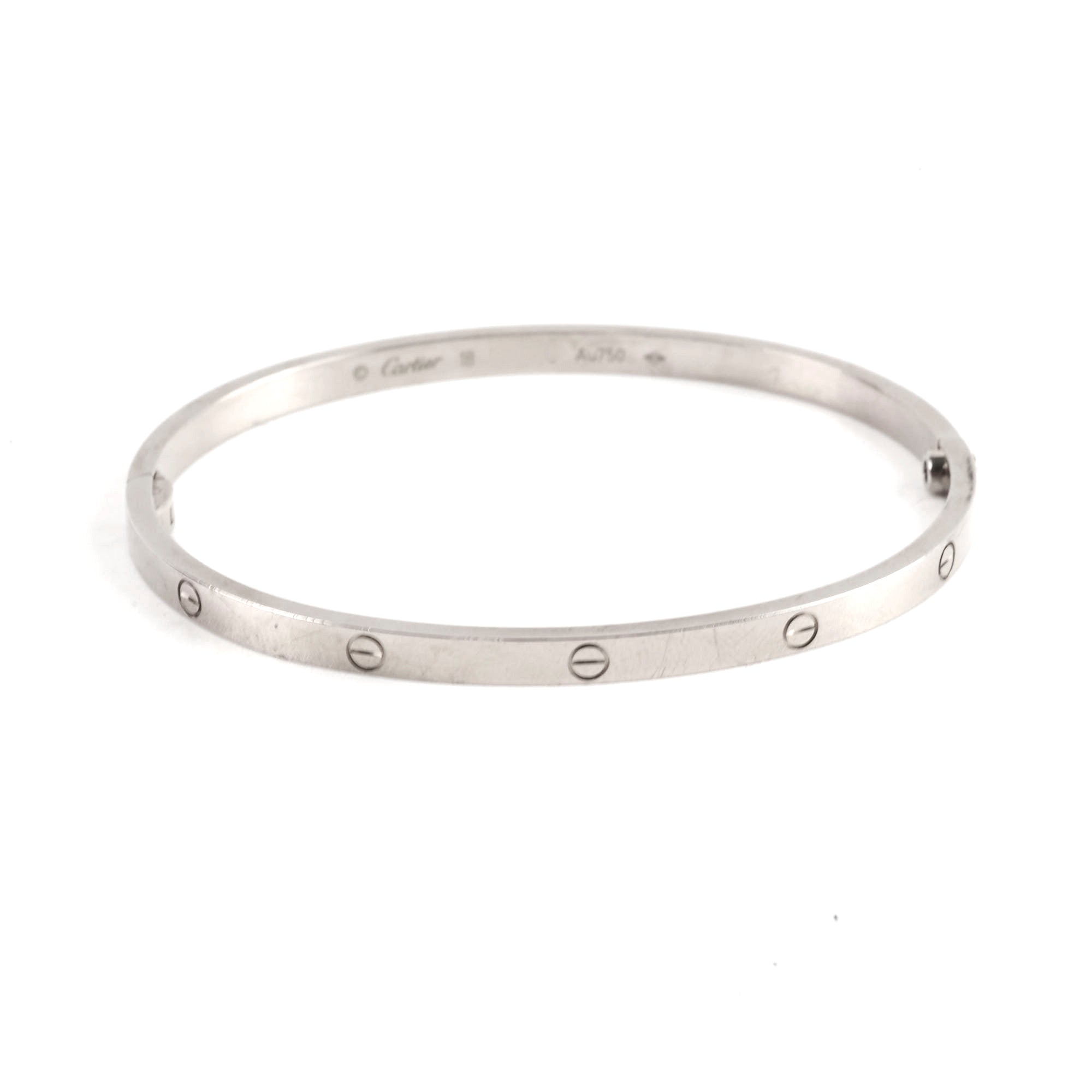 Cartier Small Love Bracelet in 18K White Gold - Elegant Jewelry for Women, Perfect for Weddings, Anniversaries & Special Occasions