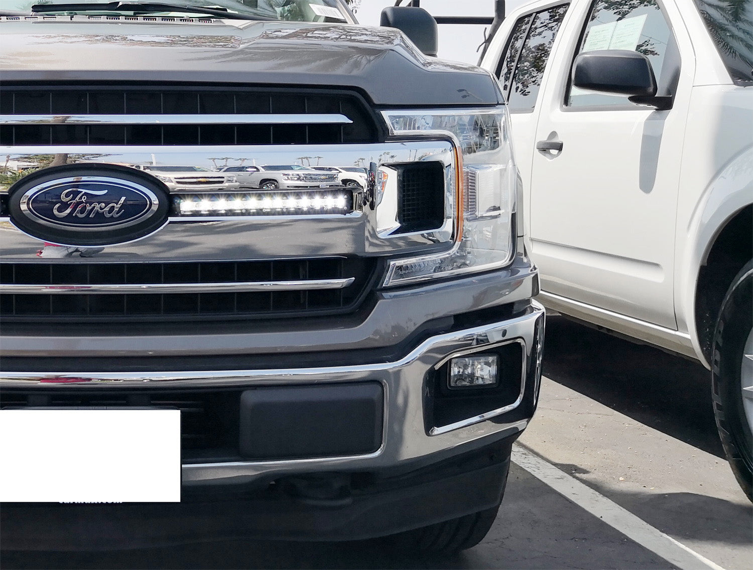 18-20 Ford F150 XL/XLT Front Grille LED Light Bar with Grill Mount & Wiring Kit - Off-Road Lighting for Trucks, Camping & Night Driving