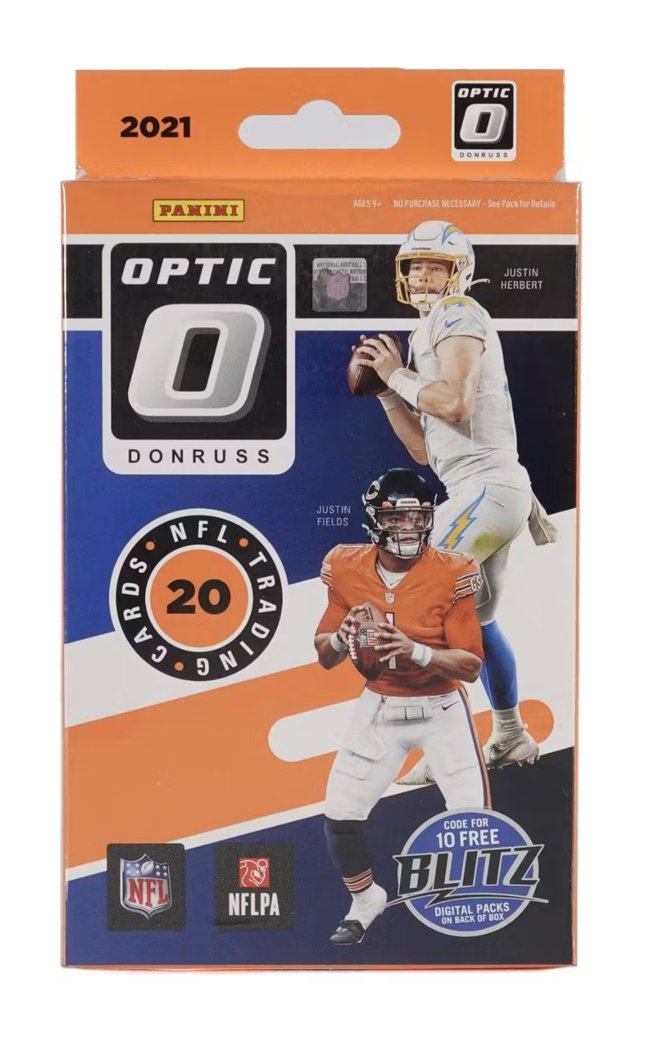 2021 Panini Donruss Optic Football Hanger Box with Blue Scope Parallels - Collectible Trading Cards for NFL Fans, Fantasy Football & Sports Memorabilia Collectors