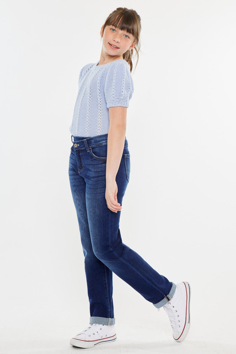 Milly Mid Rise Straight Jeans for Kids - Comfortable & Stylish Denim Pants for Boys and Girls - Perfect for School, Playdates, and Everyday Wear