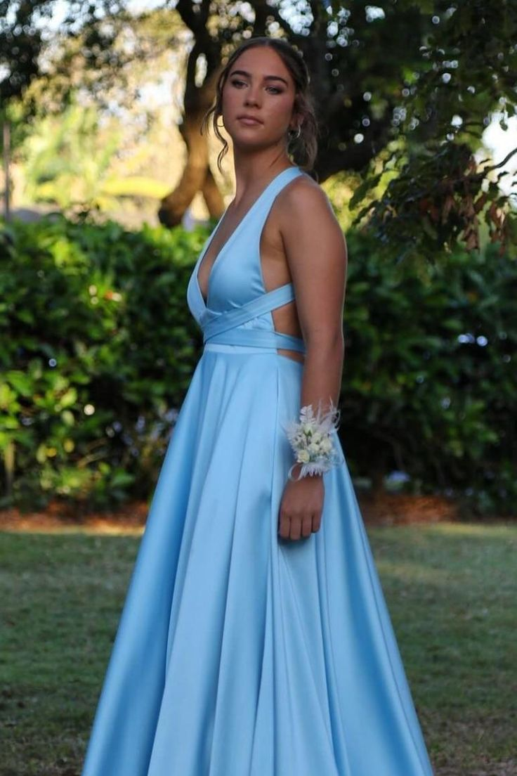 Elegant A-Line Long Formal Prom Dress with High Slit - Satin Evening Gown J5301 for Homecoming, Wedding Guest & Special Occasions