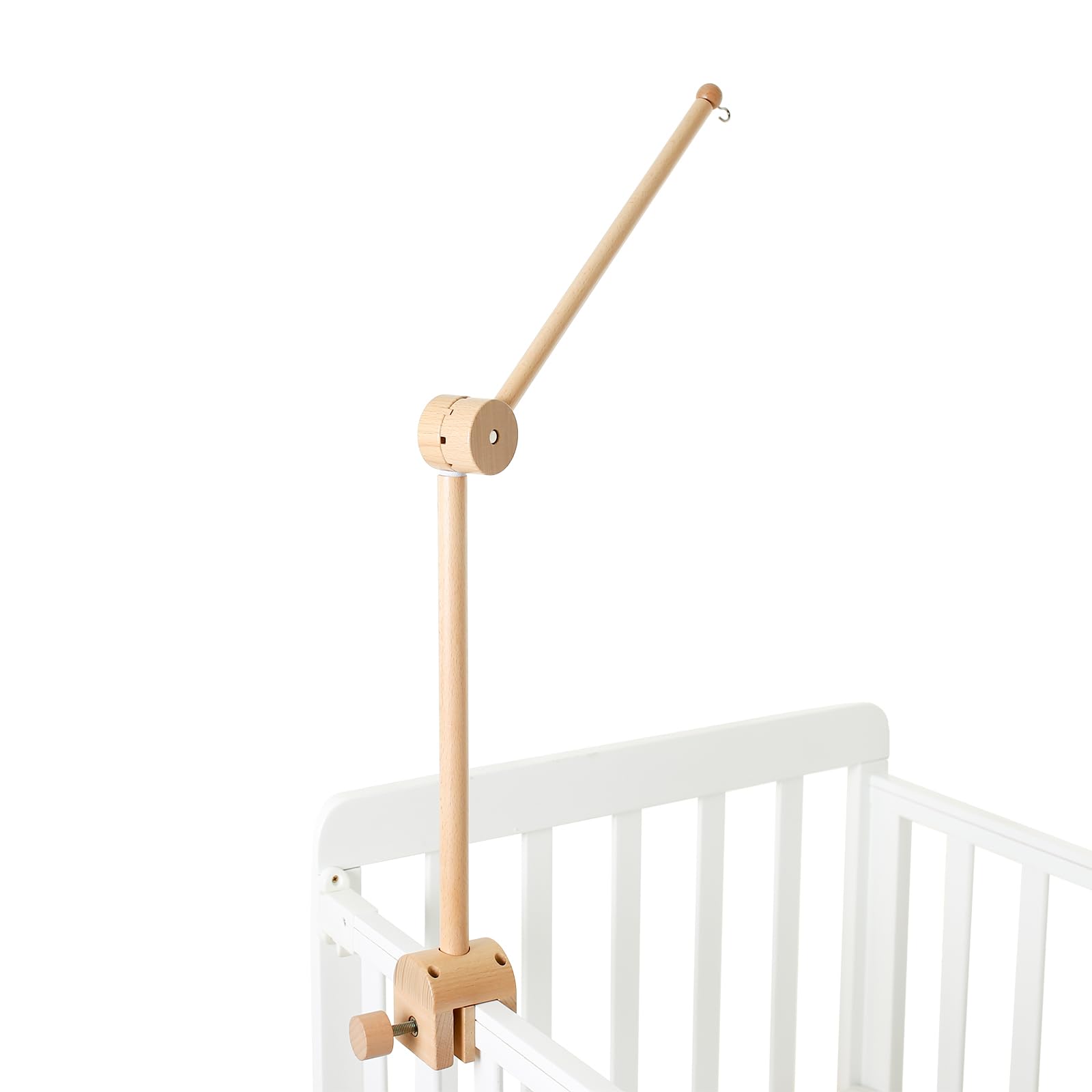Wooden Baby Crib Mobile Arm with Anti-Slip Design - Nursery Mobile Hanger for Hanging Plush Toys & Decorations (Arm Only) | Perfect for Newborn Rooms, Baby Showers & Nursery Decor