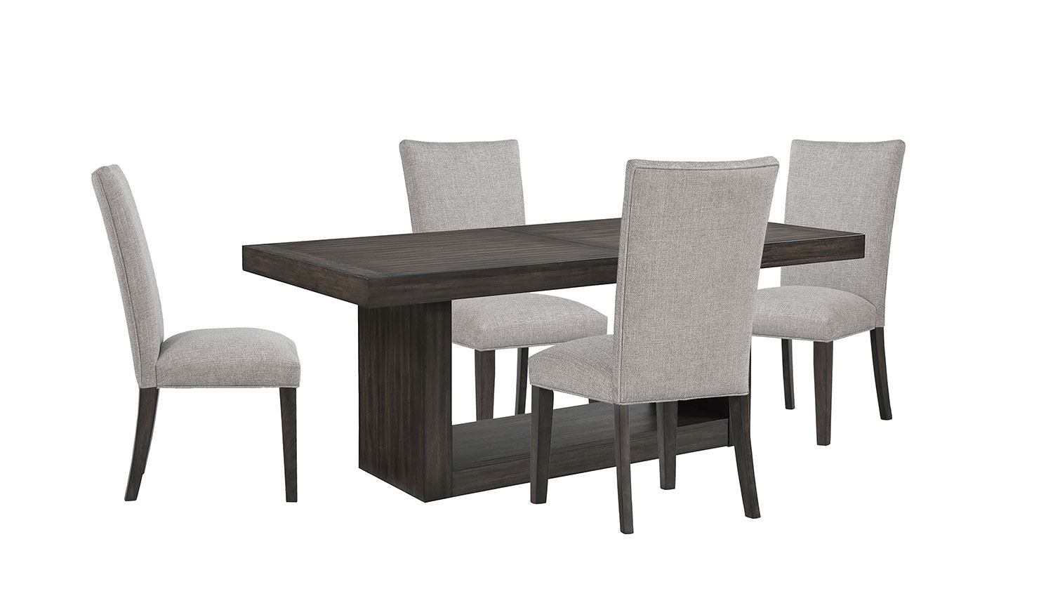 Alora 5-Piece Extendable Dining Table Set - Espresso Finish - Perfect for Small Spaces & Entertaining Guests