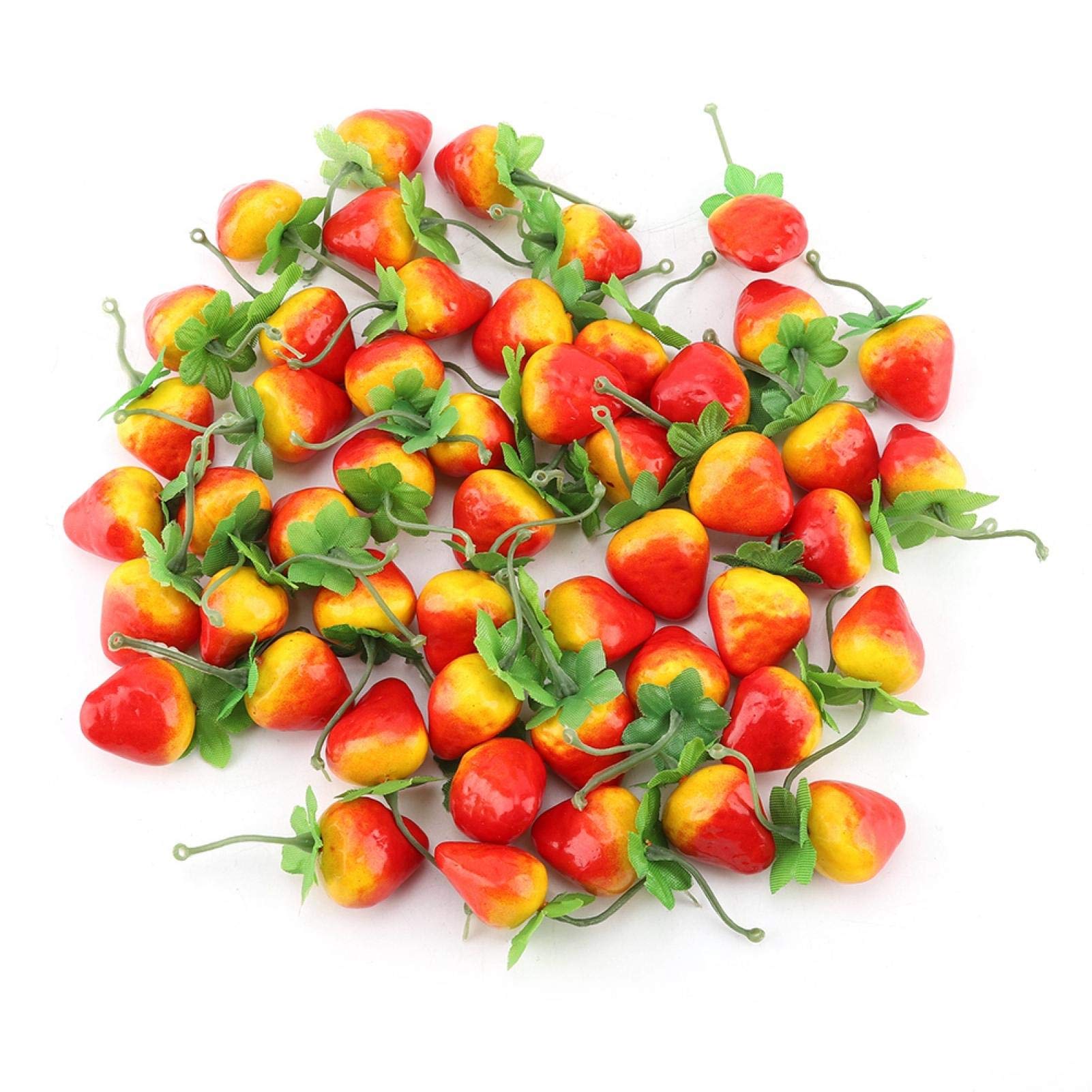 Evonecy Artificial Strawberry Decor - Realistic Fake Strawberry Fruit for Kitchen, Desk, Party & Home Decoration - Perfect for Table Centerpieces, Gift Shops, and DIY Crafts