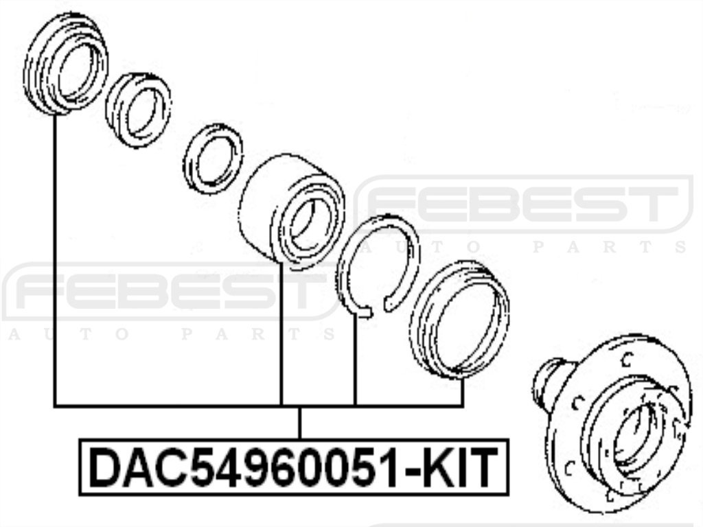 Toyota Front Wheel Bearing Repair Kit (2 Bearings & Oil Seal Rings) - 90521-99114/9052199114 - Perfect for DIY Car Maintenance & Off-Road Vehicle Repairs