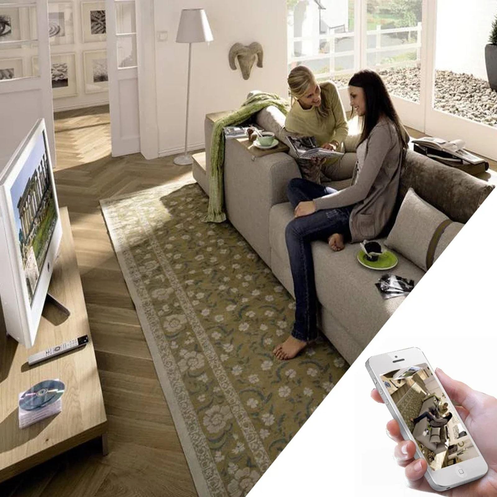 FKINGLRK Mini Security Camera 1080P HD - WiFi Indoor Camera with Night Vision, Motion Detection & 2-Way Audio - Ideal for Home Monitoring, Baby/Pet Watching, Office Surveillance