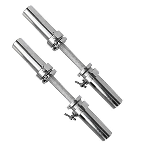Ader 20-Inch Olympic Dumbbell Handles with Weight Plates - Heavy Duty Home Gym Equipment for Strength Training & Workouts