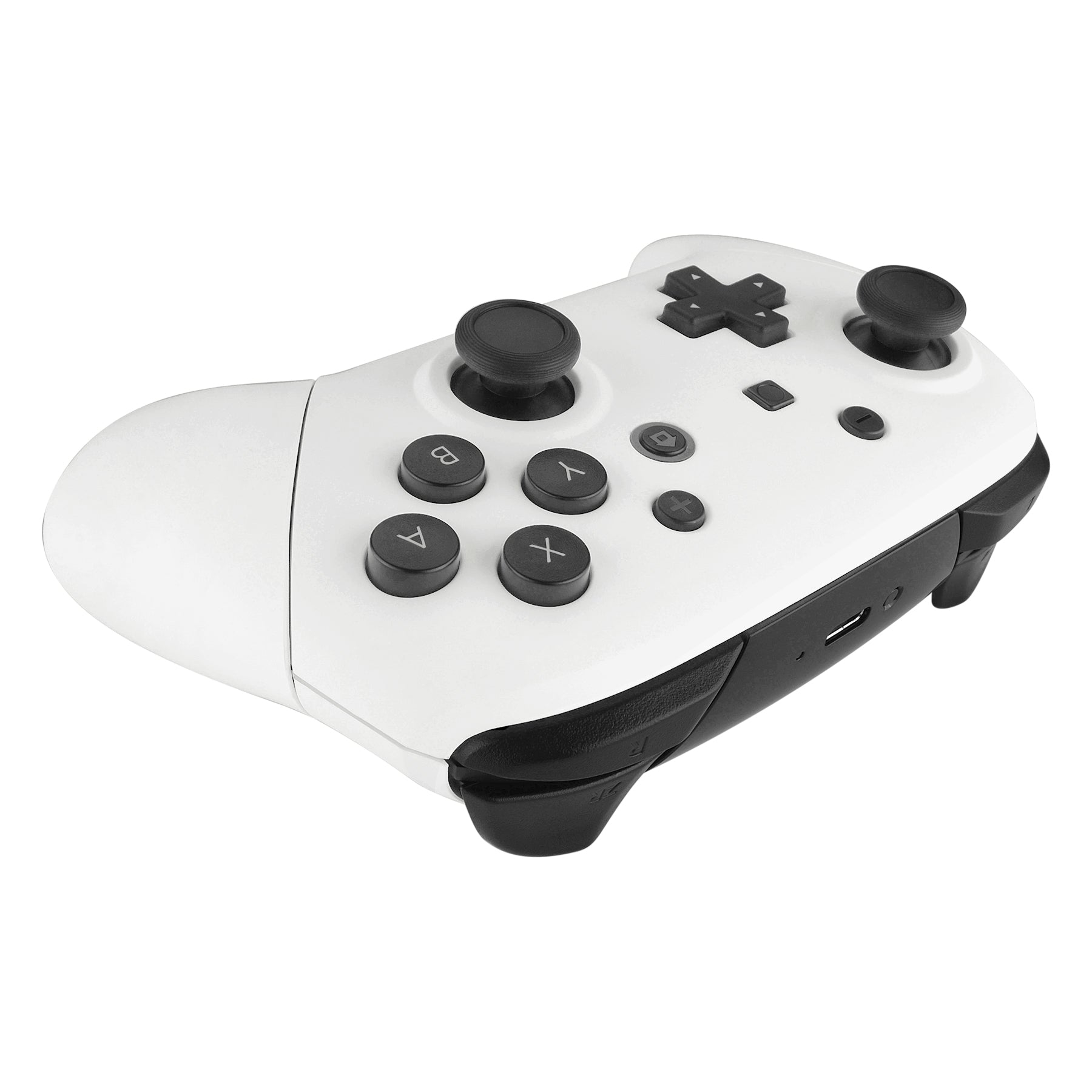 ExtremeRate White Faceplate & Backplate Replacement for Nintendo Switch Pro Controller - DIY Custom Shell Kit (Controller Not Included) - Perfect for Gaming, Modding & Personalization