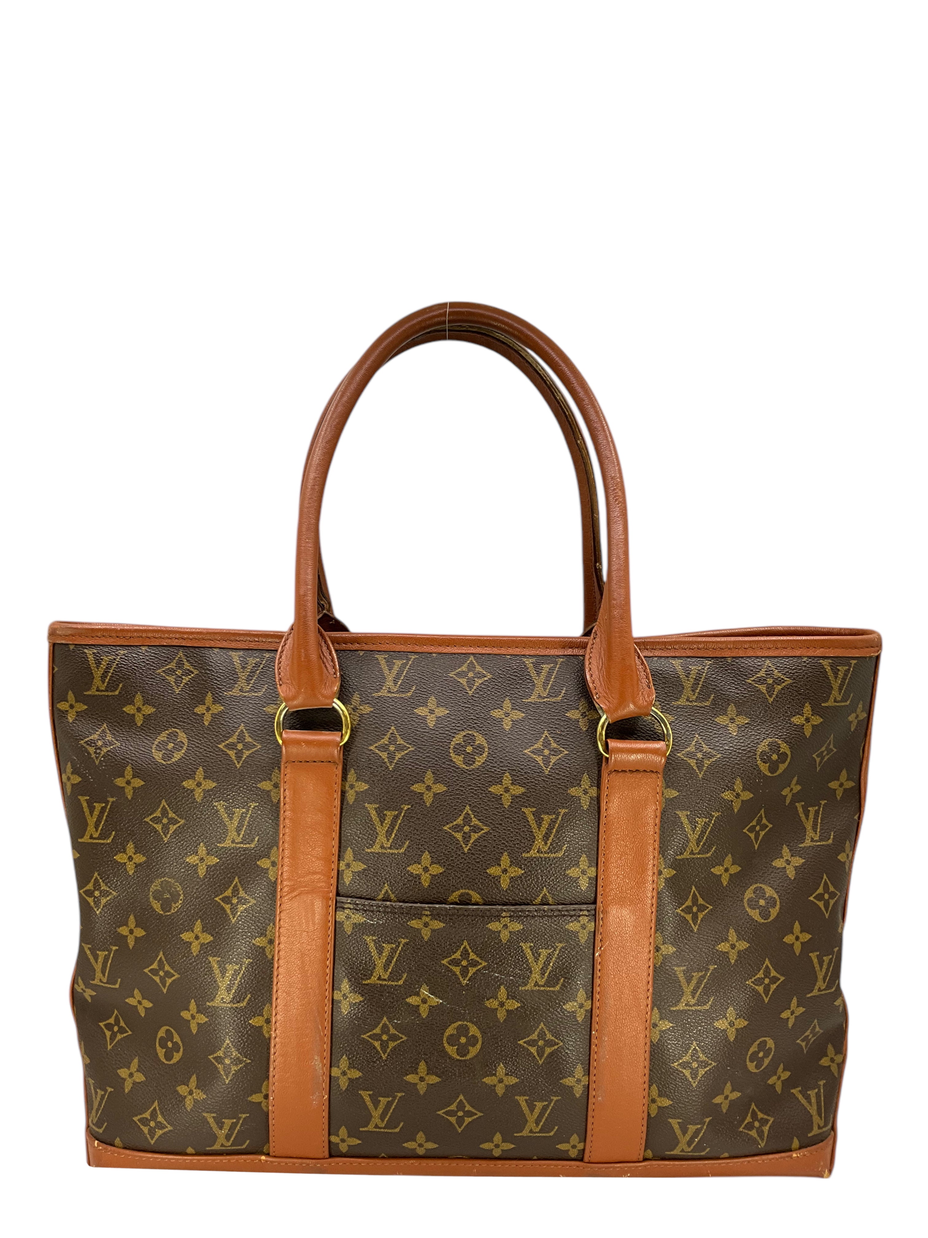 Authentic Louis Vuitton Monogram Canvas Weekend MM Large Travel Tote Bag - Luxury Carryall for Travel, Work & Weekend Getaways