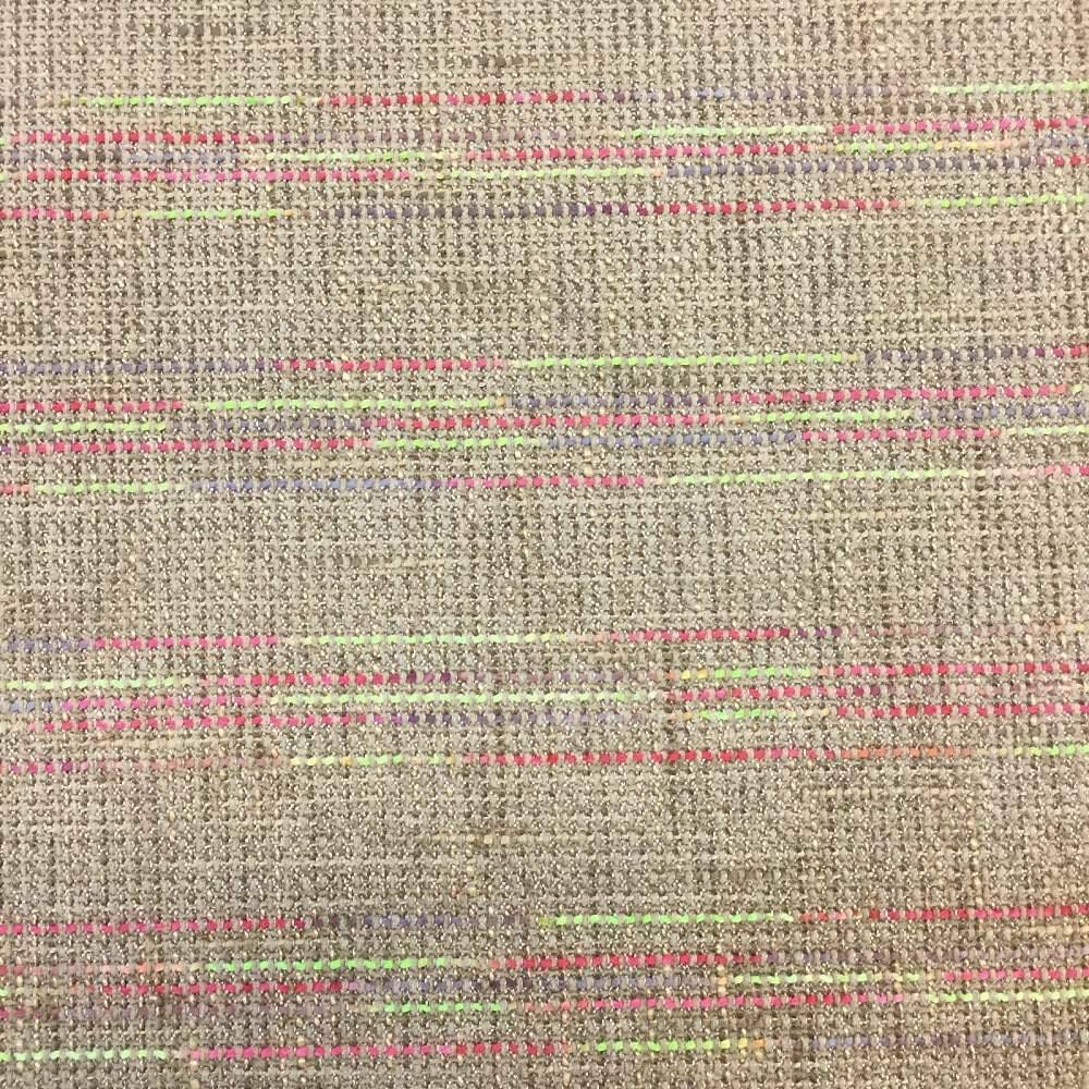 Premium Tan Waffle Weave Upholstery Fabric with Variegated Stripes - 54 Inch Wide by The Yard (2x6 Inch Swatch Included) - Perfect for Sofa, Chair, and Home Decor Projects