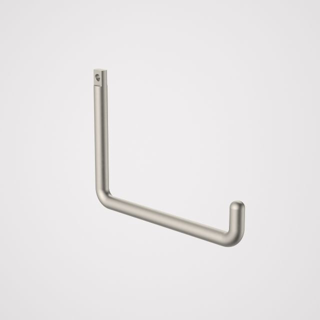 Caroma Urbane II Universal Toilet Paper Holder - Brushed Nickel Finish - Modern Bathroom Accessory for Home & Office Use