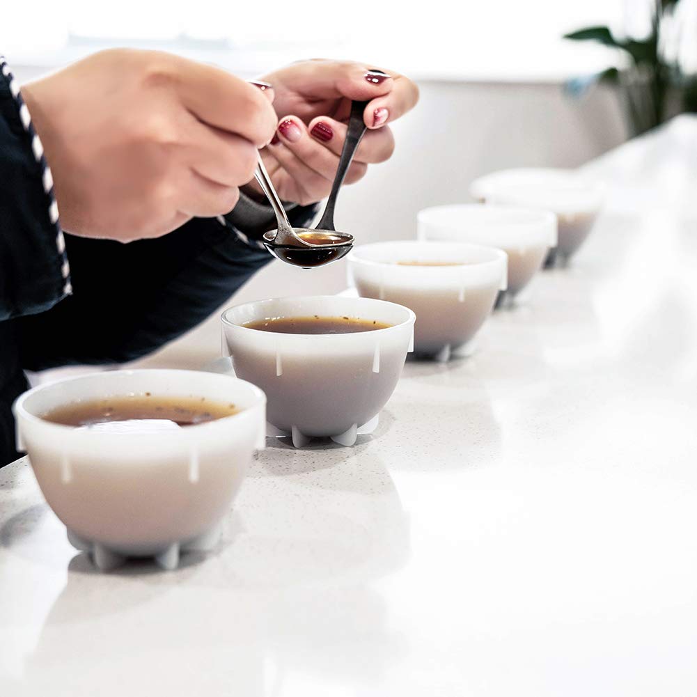 Professional Coffee Cupping Spoon Set of 2 - Round Stainless Steel Coffee Tasting Spoon for Roasters & Baristas - Perfect for Coffee Cupping, Brewing & Latte Art - Ideal for Home Baristas & Coffee Shops