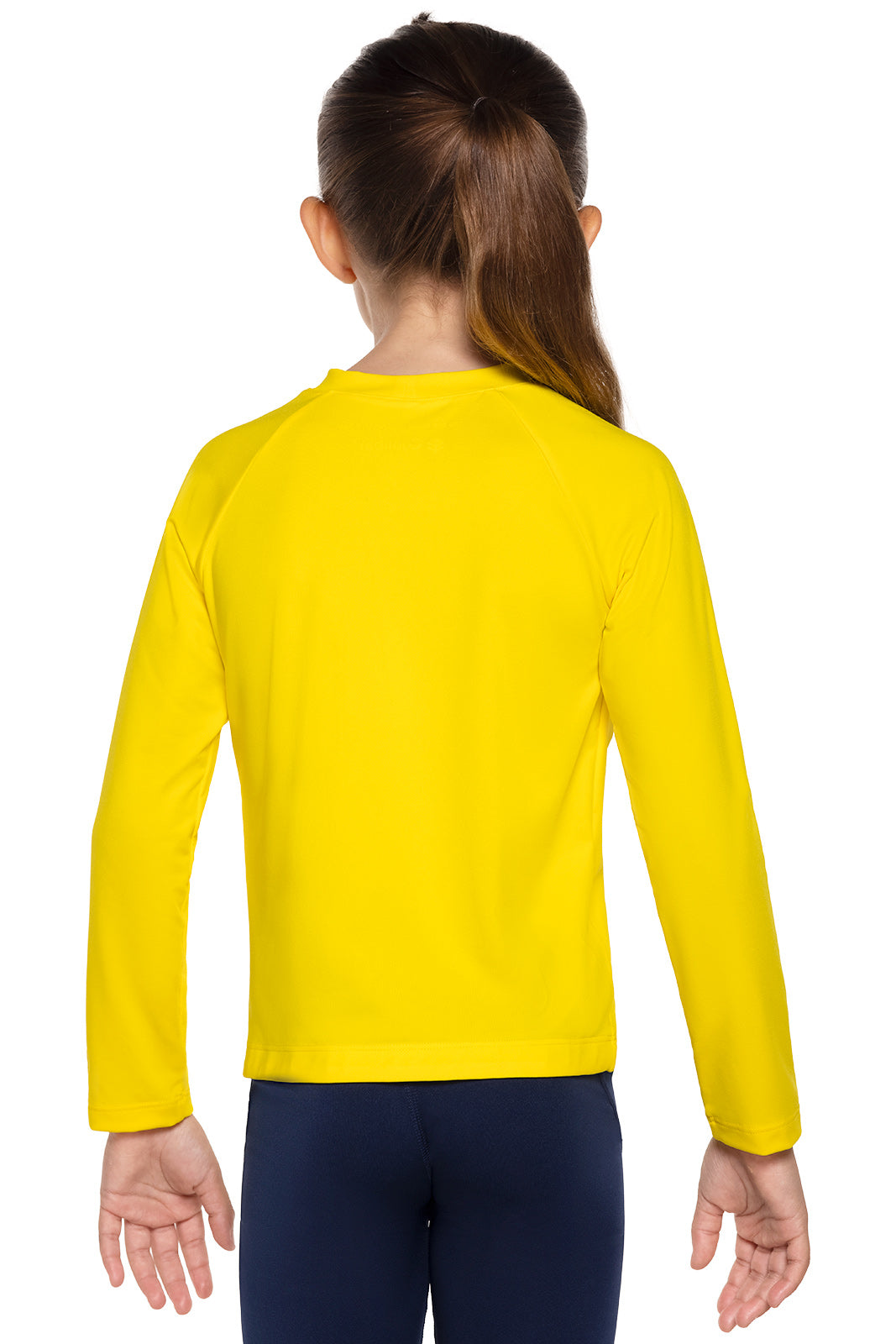 Kids Sandshark Long Sleeve Surf Shirt - Bold Yellow UPF 50+ Sun Protection Rash Guard for Boys & Girls | Beach, Swimming, Surfing, Outdoor Activities