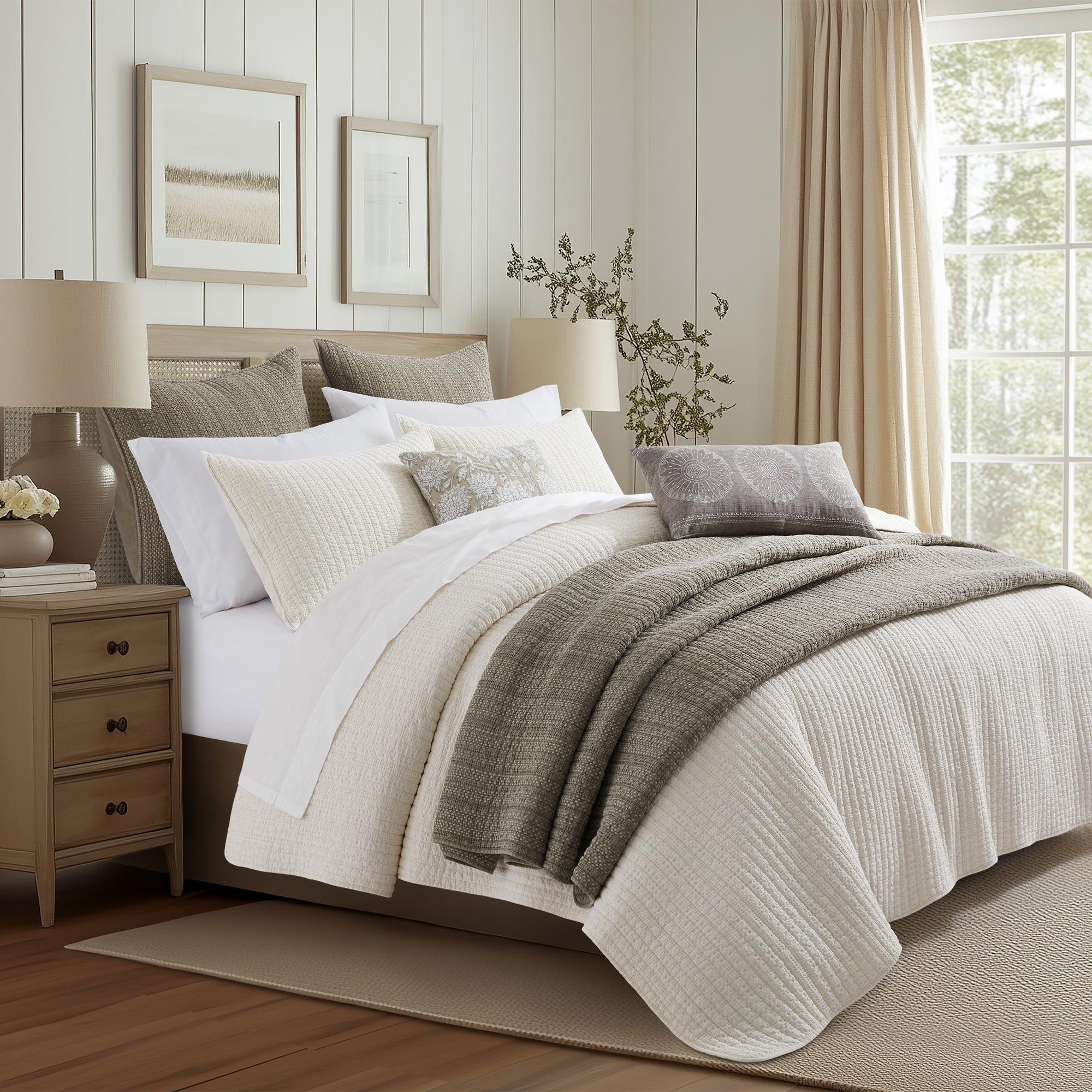 Premium Loden Quilt Set - Soft & Breathable Bedding Collection - Queen/King Size - Perfect for Cozy Bedrooms & Guest Rooms