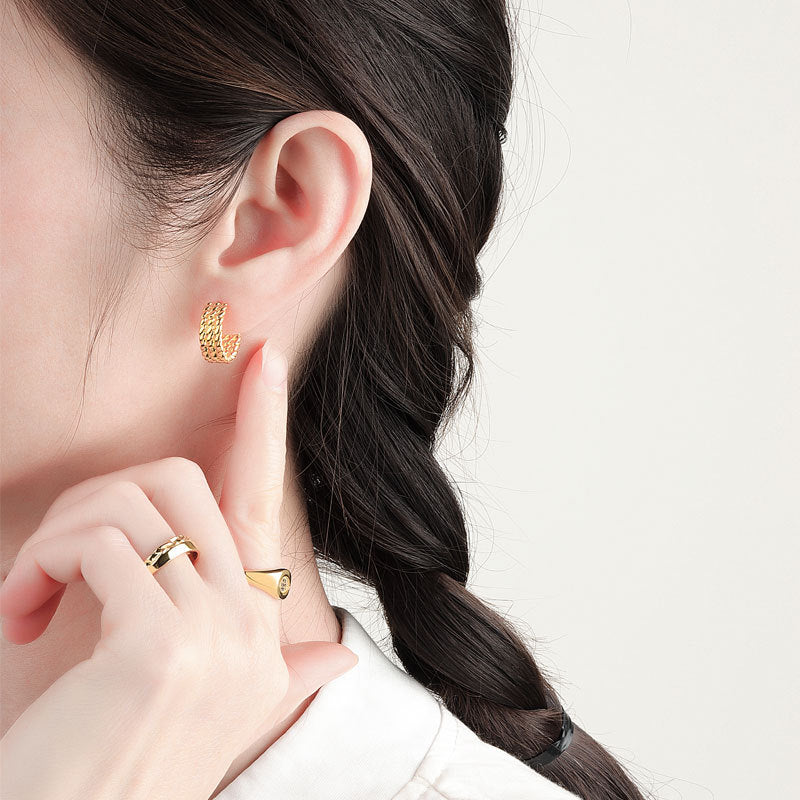 Elegant Twist Earrings for Women - Minimalist Jewelry for Everyday Wear | Perfect for Office, Date Night & Special Occasions