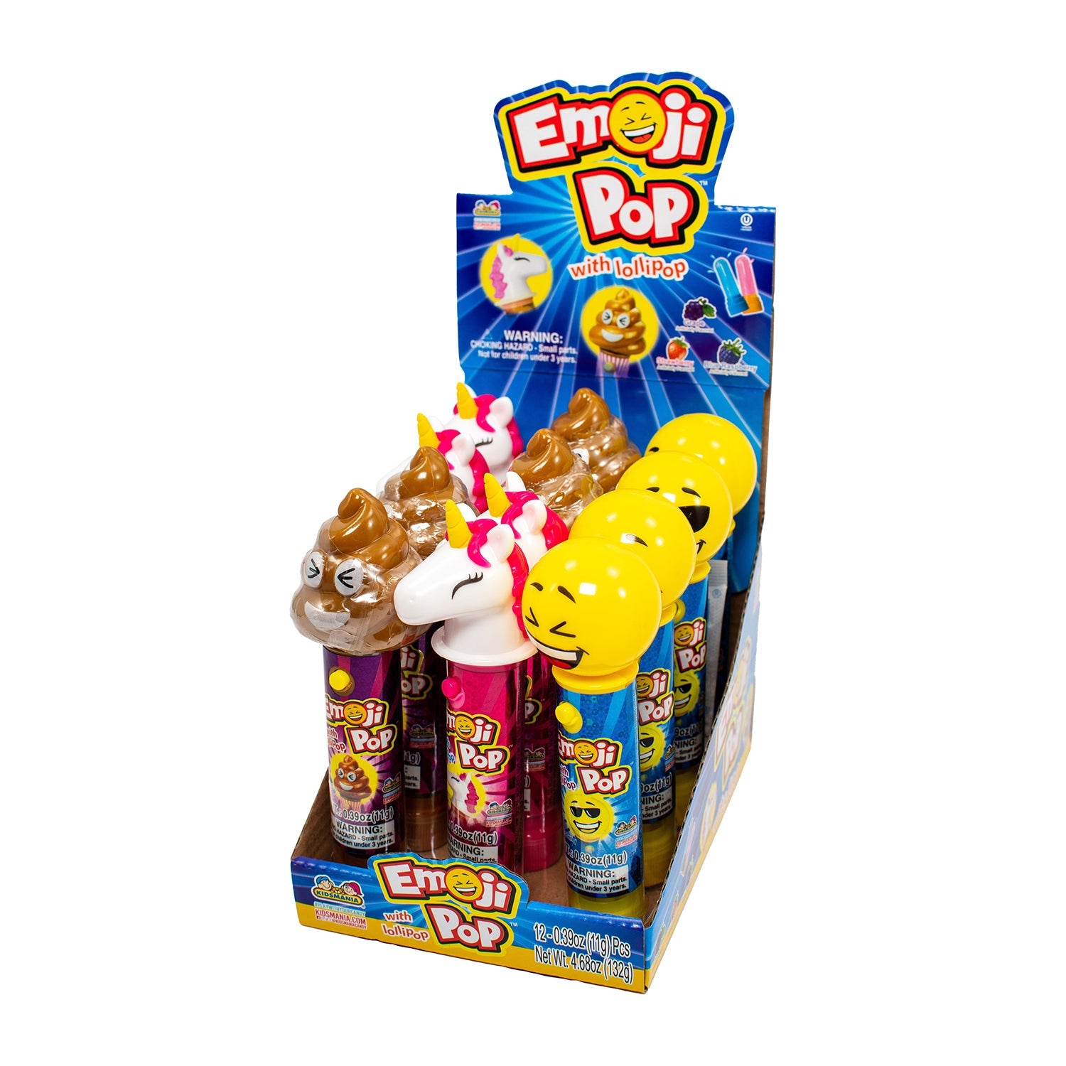 Kidsmania Emoji Pop Fidget Toys - 12 Pack Stress Relief Sensory Toys for Kids & Adults - Perfect for Anxiety Relief, Classroom, Office & Travel