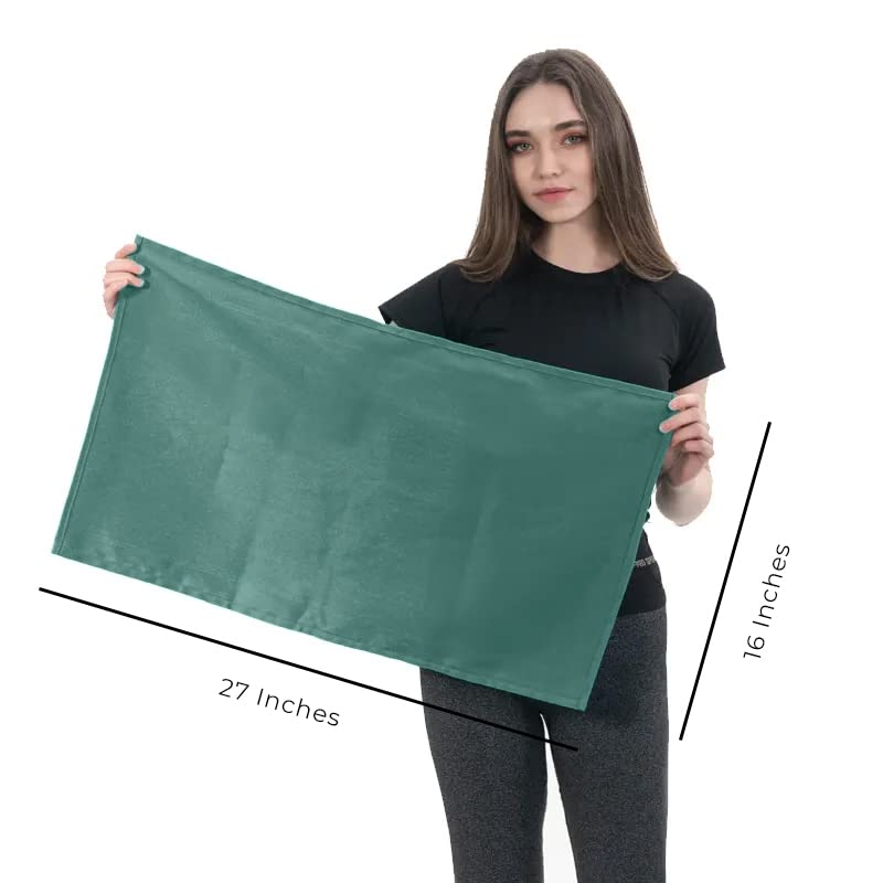 Avalon 100% Cotton Surgical Huck Towels - Pack of 12 (16x27 Inches) | Lint-Free Multi-Purpose Cleaning Cloths | Ideal for Hospitals, Clinics, Home Cleaning & Automotive Use | Green