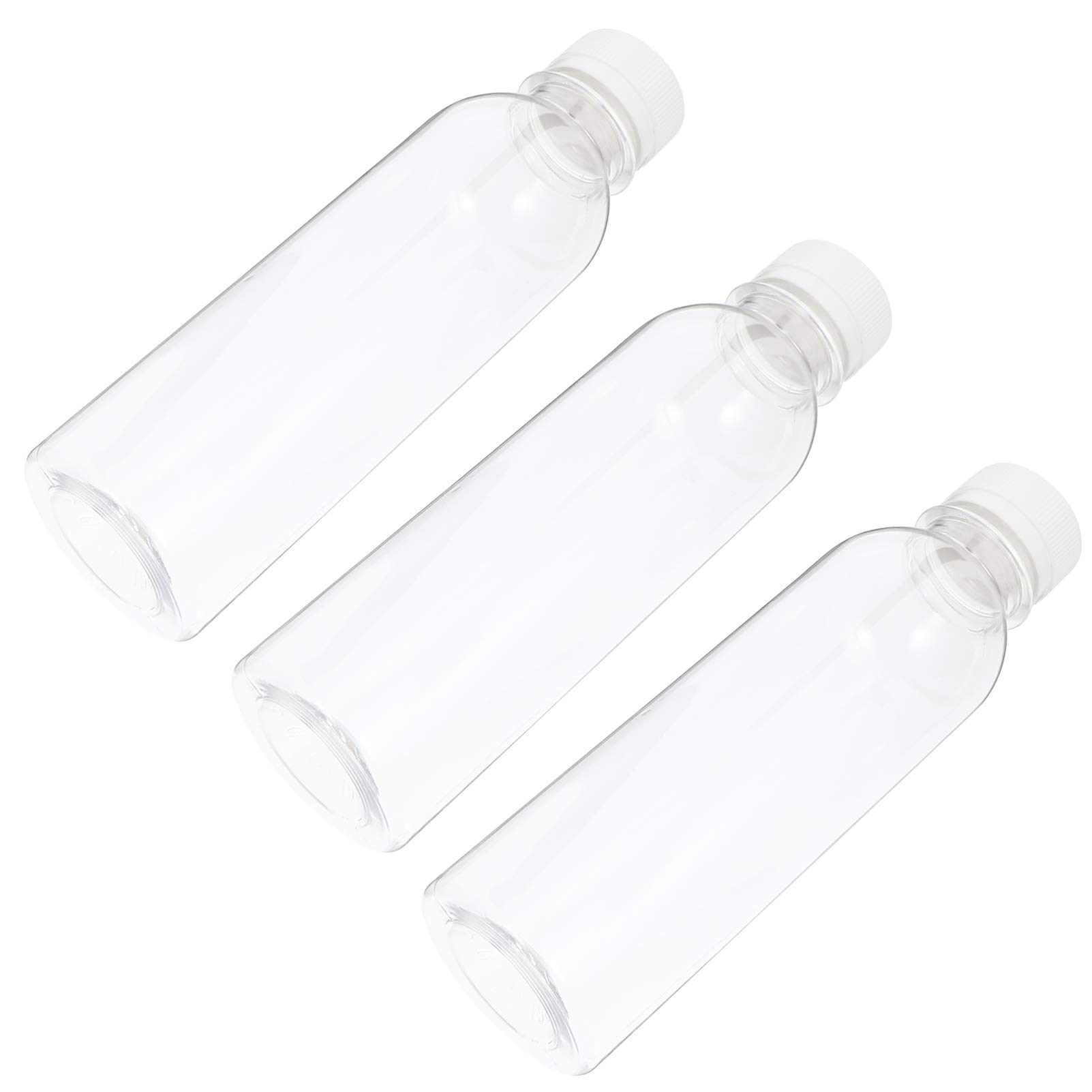 HEMOTON 20 Pack 250ml Clear PET Plastic Empty Juice Bottles with White Tamper Evident Caps - Disposable Drink Containers for DIY Crafts, Homemade Beverages, Party Favors & Liquid Storage