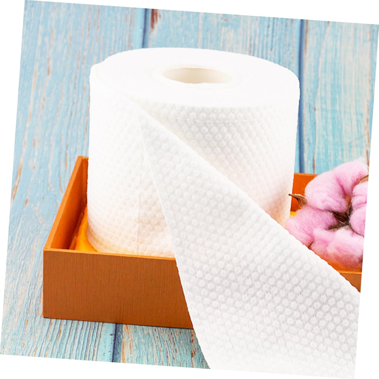 iPetboom 2-Pack Soft Cotton Facial Tissues | Reusable Dry & Wet Face Towels | Travel Toilet Paper & Washcloths | Gentle Makeup Remover Wipes | Perfect for Travel, Gym & Daily Skincare Routine (White)