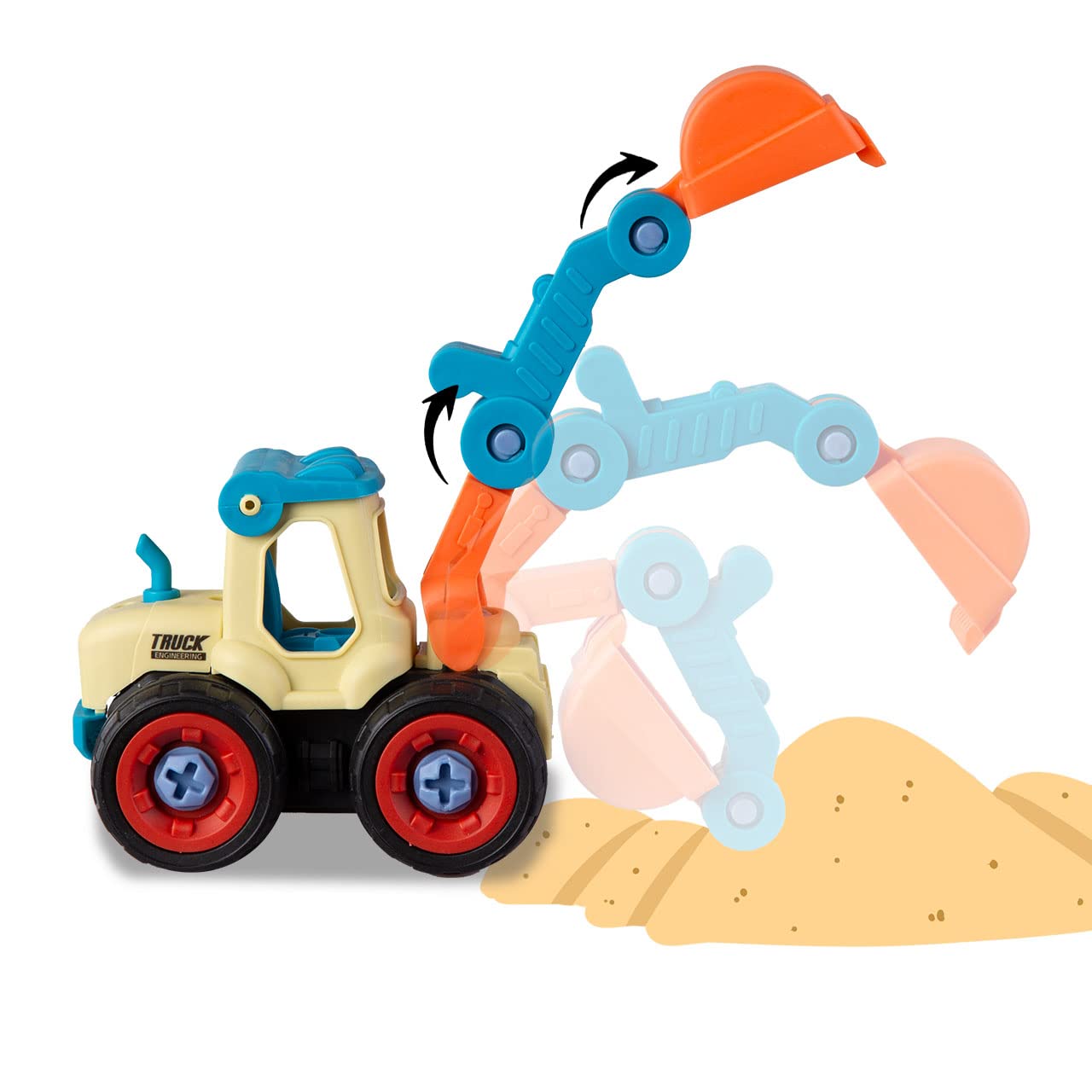 Best Beach Sand Toys for Toddlers Age 3-5 | Outdoor Sandbox Construction Set with Truck, Excavator & Bulldozer | STEM Learning Toys for 2 3 4 Year Old Boys & Girls | Perfect for Summer Beach Play, Backyard Sandpit & Sensory Development Activities (Blue)