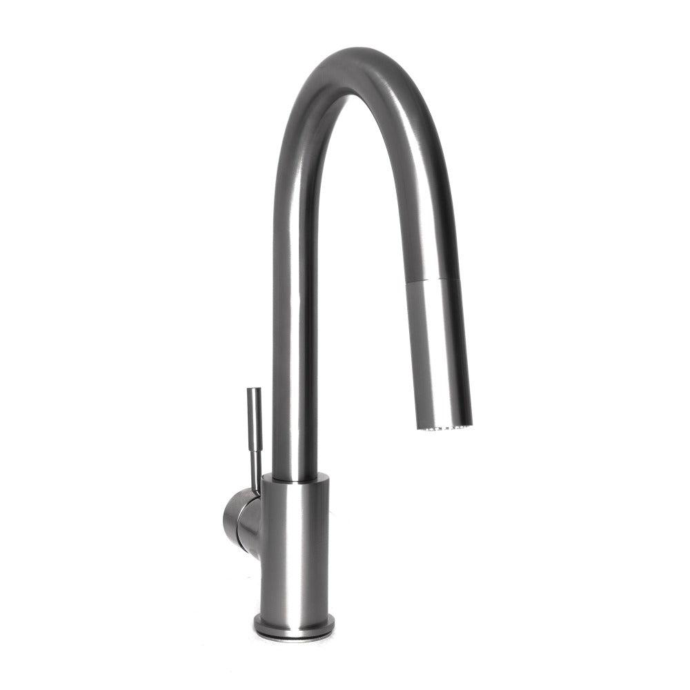ZLINE Arthur Pull Down Single Handle Kitchen Faucet - Brushed Nickel Finish (ATH KF BN) | Modern Design for Sink, Dishwashing & Food Prep | Perfect for Home Kitchen Remodeling