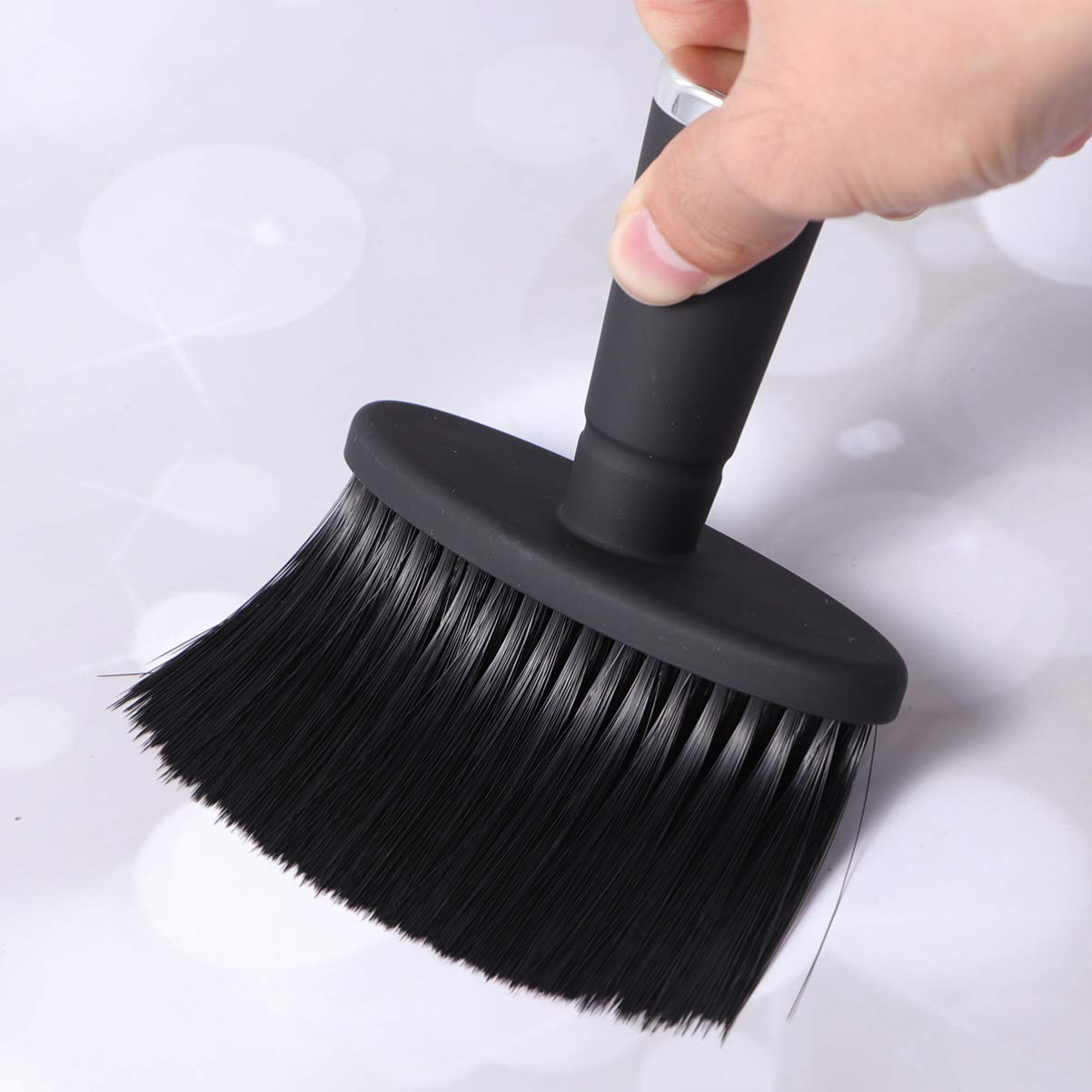 KALLORY 2 Pack Barber Powder Neck Duster Brush - Professional Hair Cutting & Styling Tools for Men - Soft Bristle Face & Neck Brush for Hair Removal - Perfect for Salon, Home Grooming & Beard Care