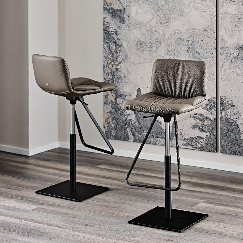AXEL Adjustable Stool - Height Adjustable Bar Stool with Footrest for Kitchen Island, Home Office & Dining - Ergonomic Seat for Comfortable Sitting