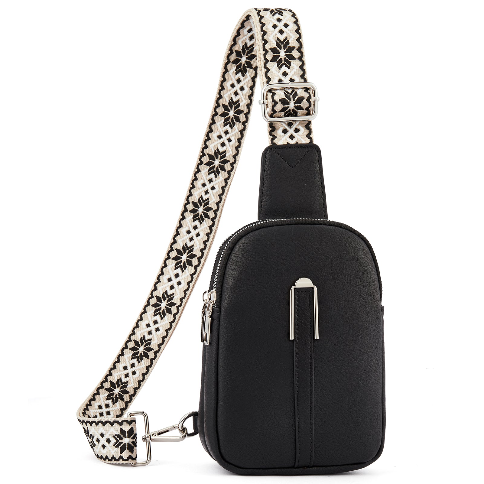 Adjustable Embroidered Shoulder Strap Crossbody Bag for Women - Stylish & Comfortable Purse for Daily Use, Travel & Shopping