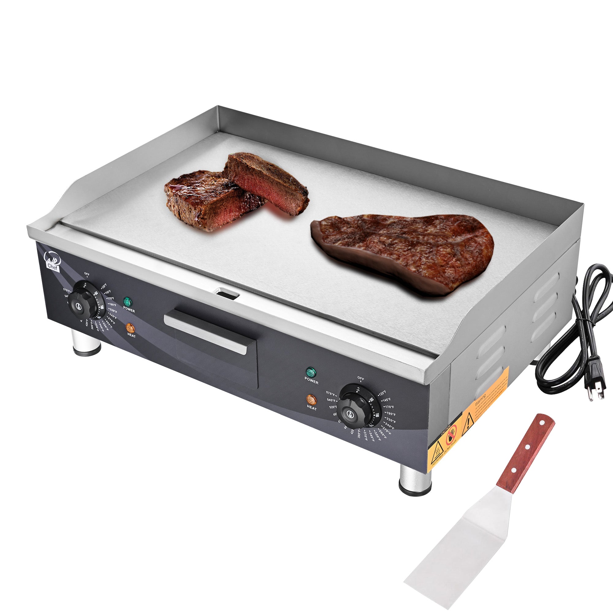 TheLAShop Commercial Electric Griddle - 24 Inch Countertop Grill, 3500W 220V - Perfect for Restaurants, Food Trucks & Home Kitchen Use