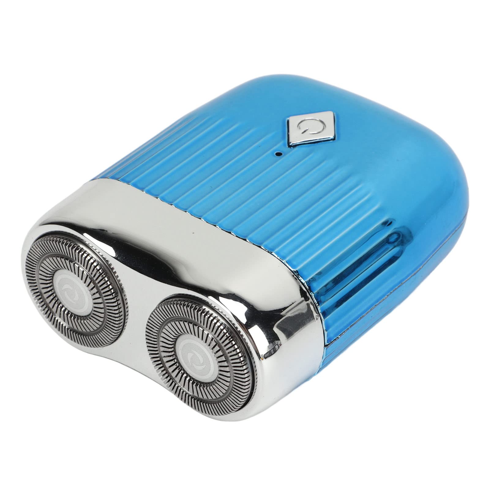 Premium Rotary Electric Shaver for Men - Waterproof, Rechargeable & Travel-Friendly with Dual Stainless Steel Blades - Ideal for Smooth Shaving at Home, Gym & Business Trips (Blue)